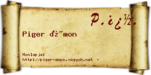 Piger Ámon névjegykártya
